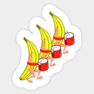 Banana Drummers Sticker